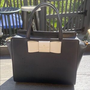 Kate Spade Shoulder/Satchel Bag with Black and Cream Bow